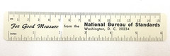 Vintage National Bureau of Standards Pocket Ruler 15cm / 6 inch