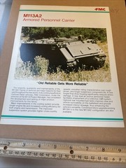 Vintage 1979 M113A2 Armored Personnel Carrier Military Vehicle Tank Brochure