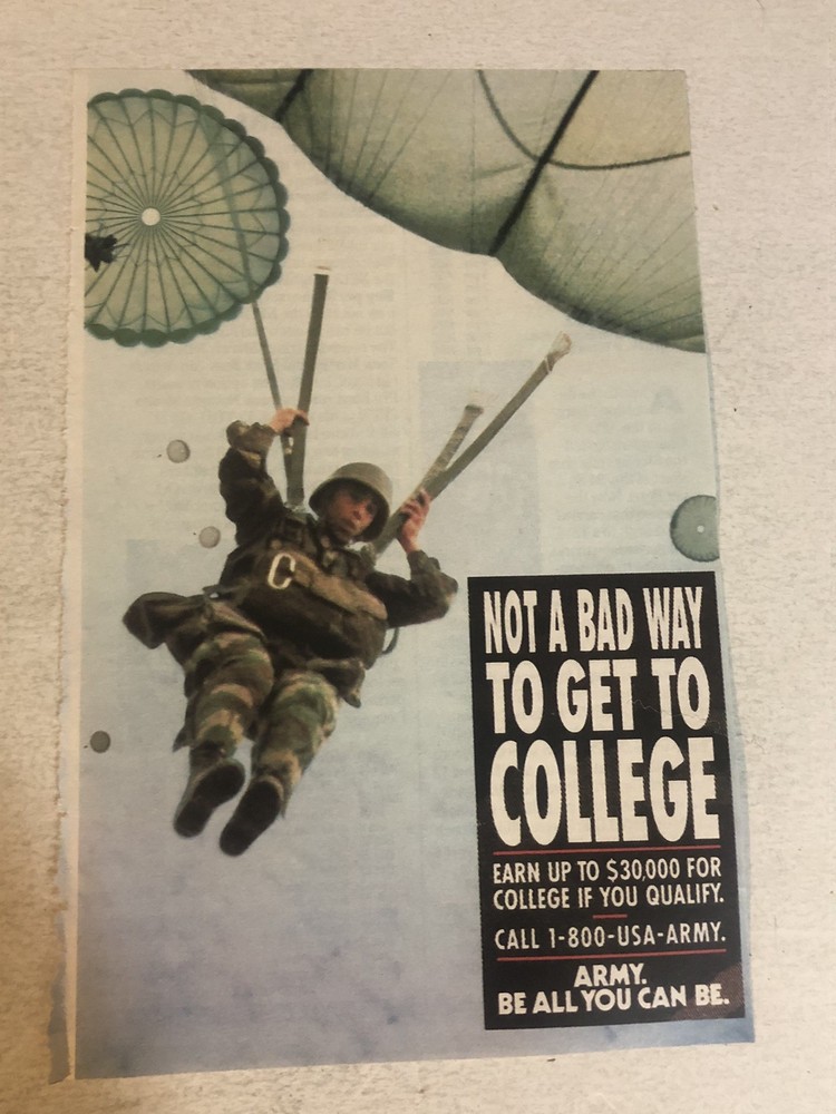 United States Army 1990s Vintage Print Ad Advertisement pa43