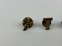 Lot Of 4 Lapel Pins – Antique U.S. Treasury T Minute Man Cross Airplane