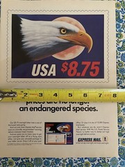 Vintage 1988 USPS United States Postal Service Express Mail Print Ad Eagle