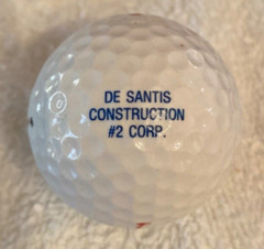 Vtg. 1980s ! Logo Golf Ball..» Desantis Construction / Summerset NJ. » Titleist