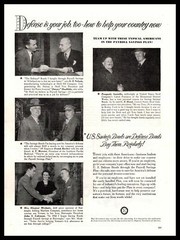 1951 U. S. Savings Bonds Payroll Savings Plan «Defense Is Your Job Too» Print Ad