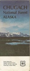 Official 1983 USDA Map CHUGACH NATIONAL FOREST Alaska Roads Trails Ferry Routes