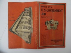 1933 HOW TO GET A GOVERNMENT JOB Book Franklin Institute Depression Era Vintage