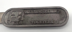 1989 USPS National Postal Forum Delivering Our Best Together Letter Opener Metal