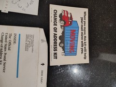 vintage postal change of address kit & postage rate fees brochure