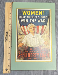 Women! Help America’s Sons Win The War Buy US Government Bond Plaque