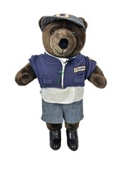 Vintage 1980s Patriot Bear | USPS Letter Mail Carrier | Plush Teddy Bear App 20″