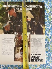 Vintage 1988 Army Reserve Recruitment Print Ad Something Constructive