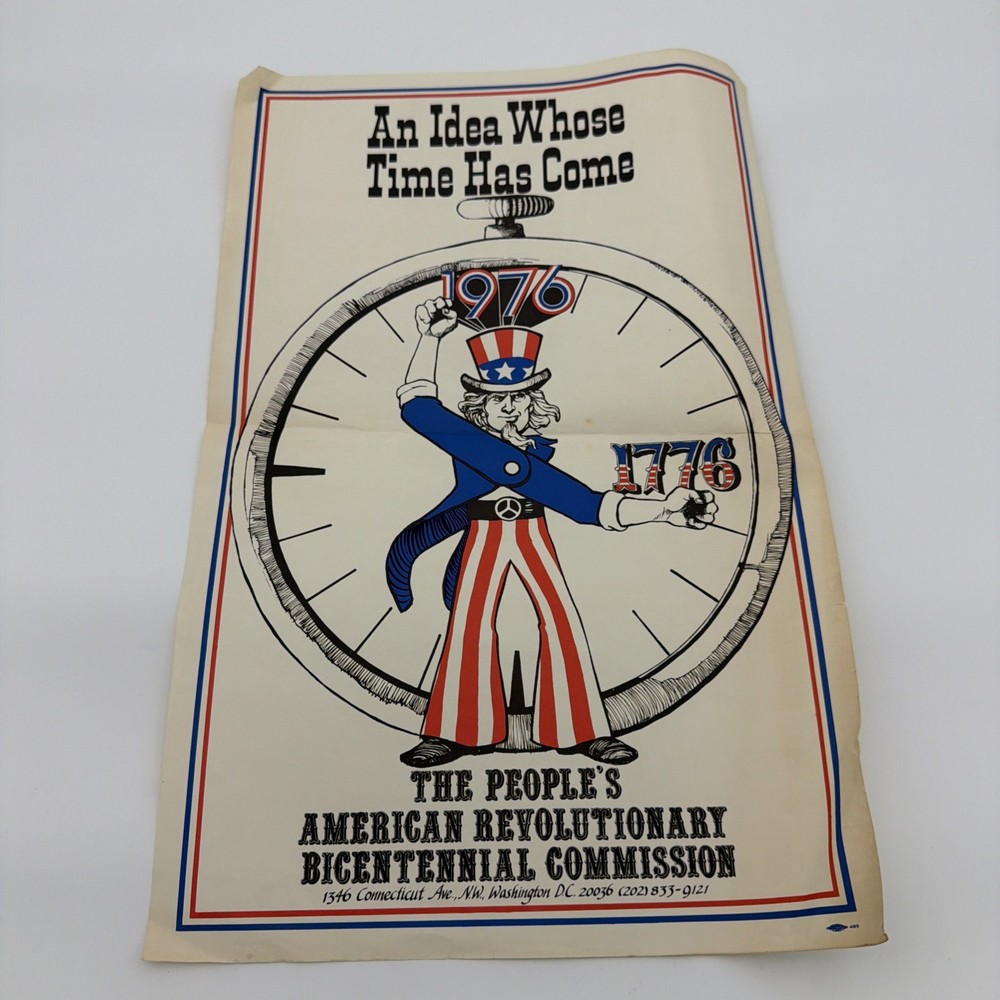 Uncle Sam Original Poster Get Patriotic US Government Bicentennial