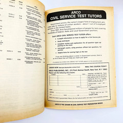 1984 USPS Postal Service Office Clerk/Carrier ARCO Civil Service Test Tutor Book