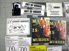 vtg 1980s – 90s political protest Hardline Meat is Murder Punk sticker lot of 33