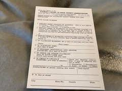 Vintage 1956 Social Security Claimant’s Report to Social Security Adm. Postcard