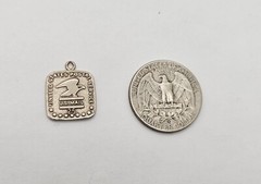VINTAGE 14K WHITE GOLD U.S.POSTAL SERVICE CHARM PENDANT