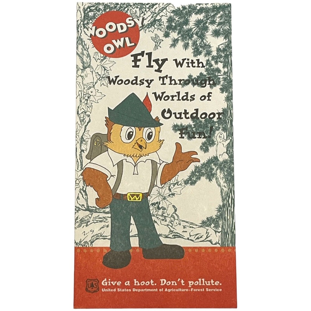 Vintage Woodsy Owl Give A Hoot Don’t Pollute Brochure USDA Ad Campaign 1997