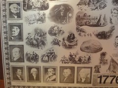 Rare! Vintage United States Bicentennial History Tin Lithograph Plaque. J Ligon