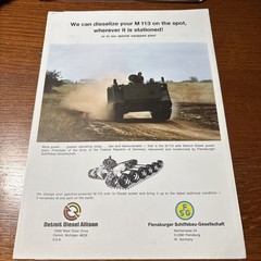 VTG Detroit Diesel Allison Military Vehicle Brochure – Dieselize Your M 113 Tank