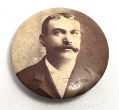 Campaign button Pomeroy antique 7/8ths inch pinback advertisement button 1890’s