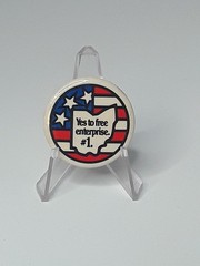 Ohio Free Enterprise Pinback Button Pin VTG
