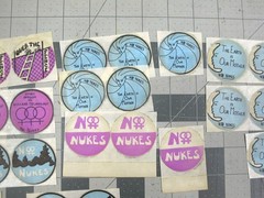 vtg 1960s political protest No Nukes Lesbians Opposed to Nuclear sticker lot