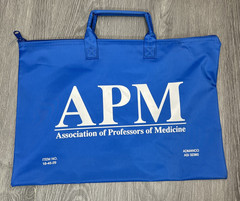 APM Association of Professors of Medicine Blue Zippered Tote Bag – Medical Promo