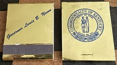 Vintage Lot of 6 Matchbook.s Louie B. Nunn term Governor of Kentucky. 1967-1971