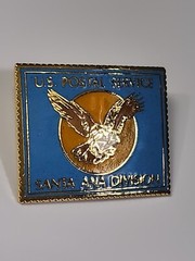 US Postal Service Santa Ana Division Lapel Pin California Eagle Delivers Letter