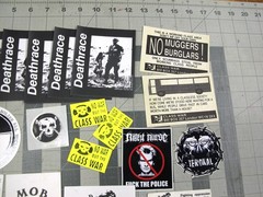 vtg 1980s – 90s political protest Hardline Meat is Murder Punk sticker lot of 33