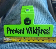 VINTAGE SMOKEY THE BEAR CHIP FOOD BAG CLIP GREEN PREVENT WILDFIRES