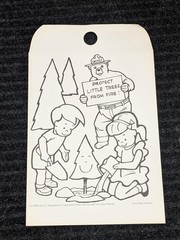 Vintage 1991 Smokey Bear Protect Little Trees Coloring Sheet USDA Forest Service