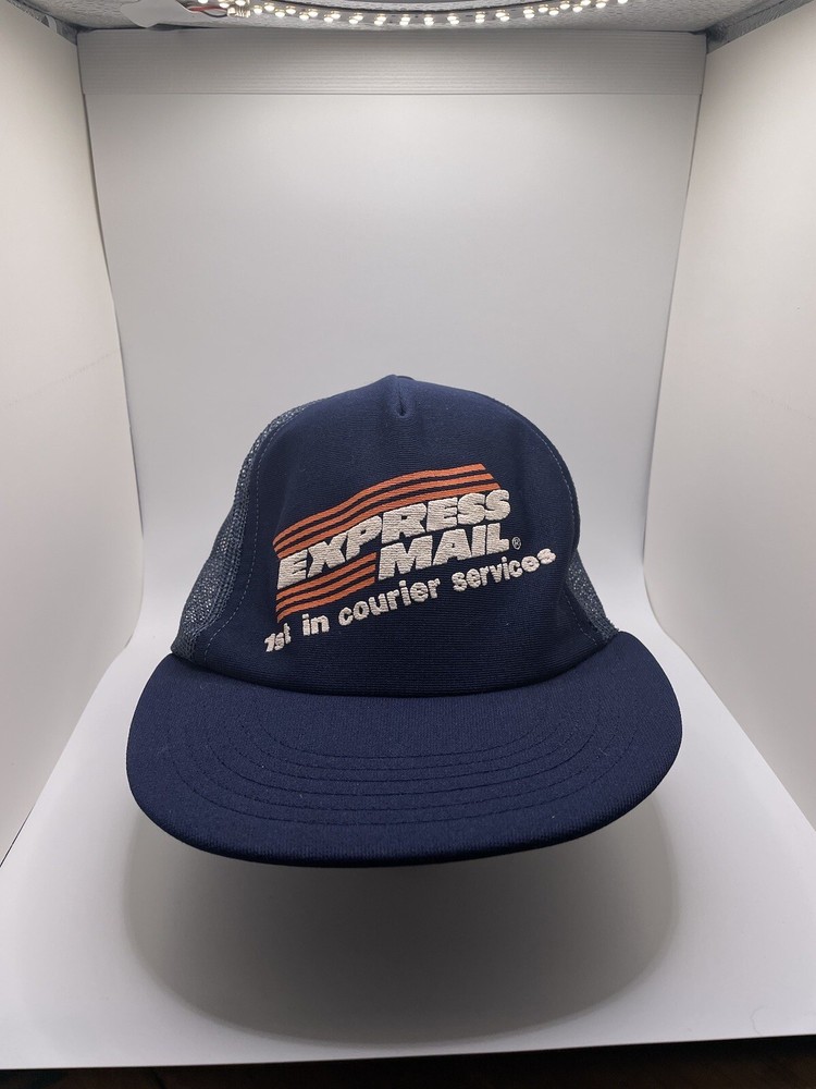United States Post Office Express Mail Vintage Hat USPS SnapBack Mesh