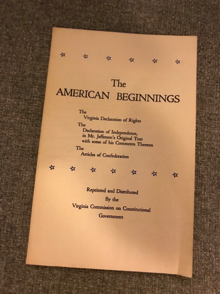 1961 Brochure The American Beginnings