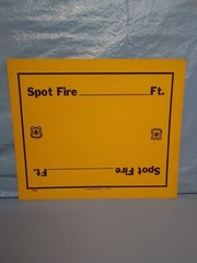 Old Forest Service Sign Spot Fire