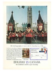 1964 Canada Holiday Guards March at Parliament Ottawa PRINT AD