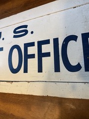 Vintage United States Post Office Sign Wood 34″L 13.75″W USPS Postal Service