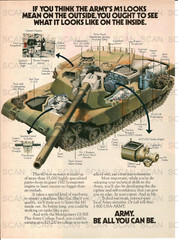 1990 Army Recruiting Vintage Magazine Ad M1 Tank Army ‘Be All You Can Be’