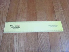 NY State 529 Advertising Ruler & Stencil Plastic Yellow Collectible FREE SHIP