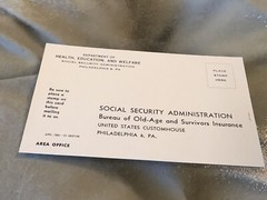 Vintage 1956 Social Security Claimant’s Report to Social Security Adm. Postcard
