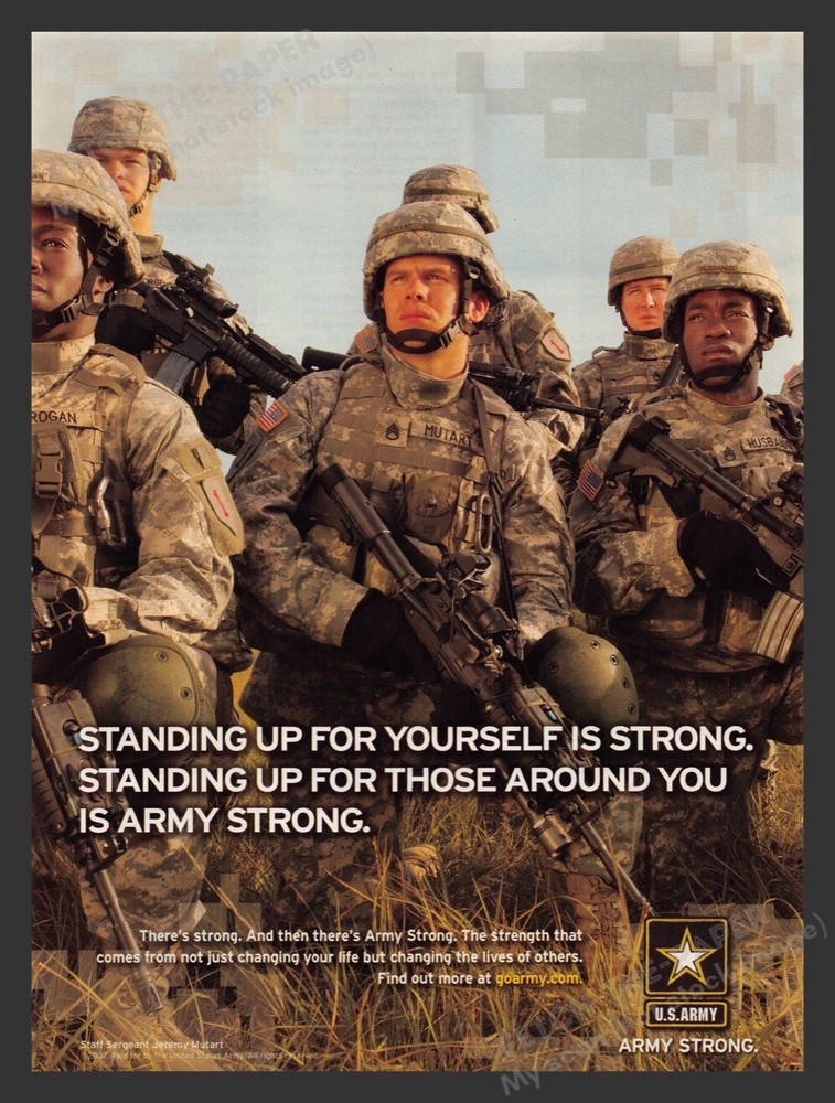 2008 U.S. Army «Army Strong» Soldiers Print Advertisement Ad