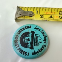 Smokey The Bear Prevent Forest Fires! Join Smokey’s Campaign Pin Button NOS New