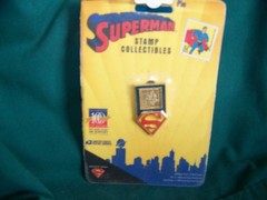Superman Stamp Collection Lapel Pin 1998 sealed