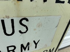 Vtg U.S. Army Armed Forces United States Metal Sign Government Reserved Parking