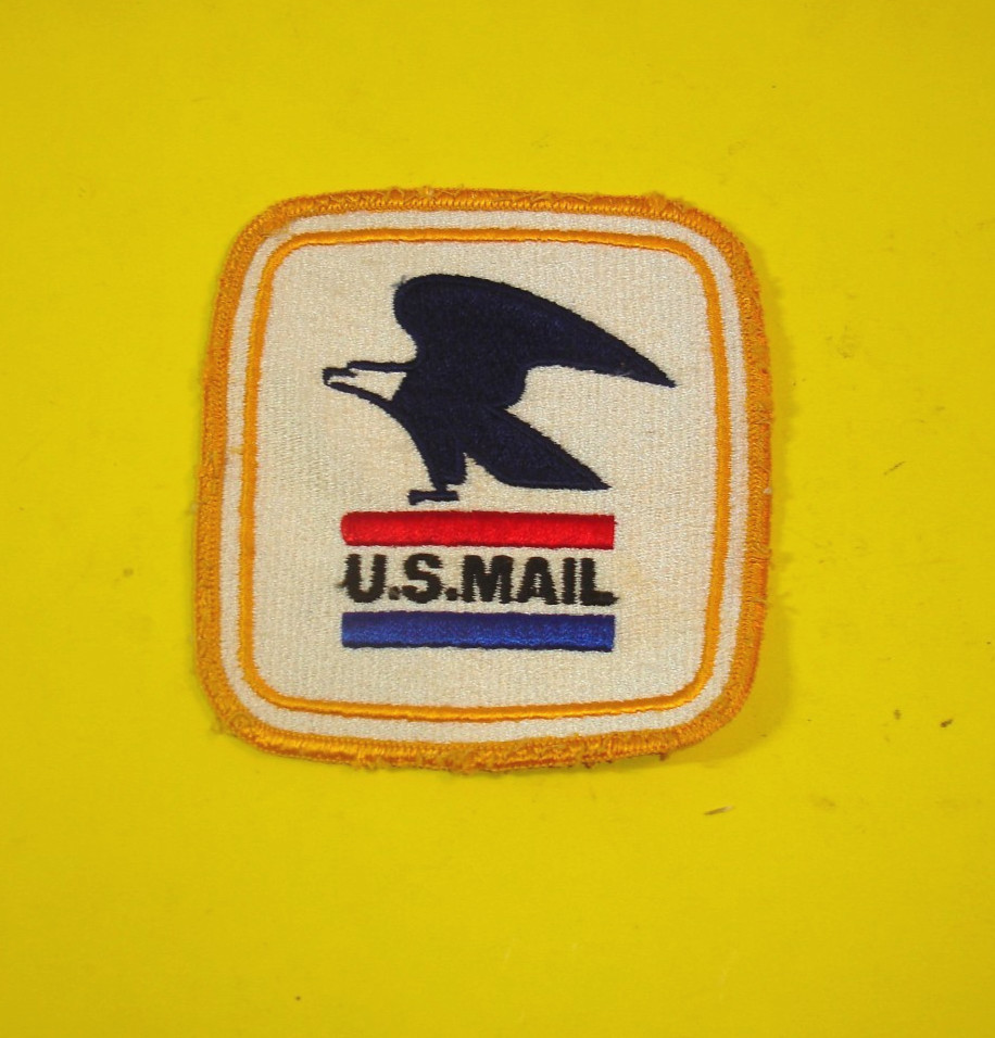 Vintage USPS U.S. Mail Cloth Patch for Postal Workers Uniform 1970s 4″ x 3 3/4″