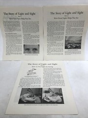 1949 THE STORY OF LIGHT AND SIGHT Part 1 2 & 3 Government/Industry Info Brochure