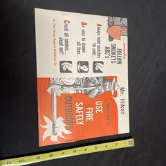 1950s-60s Smokey the Bear Use Fire Safety Outdoors Mr Camper