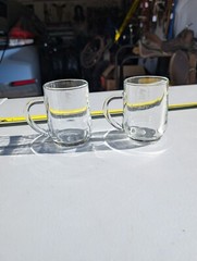 United States Postal Service Us Mail Employee Award Clear Mug Glass Lot Of 2