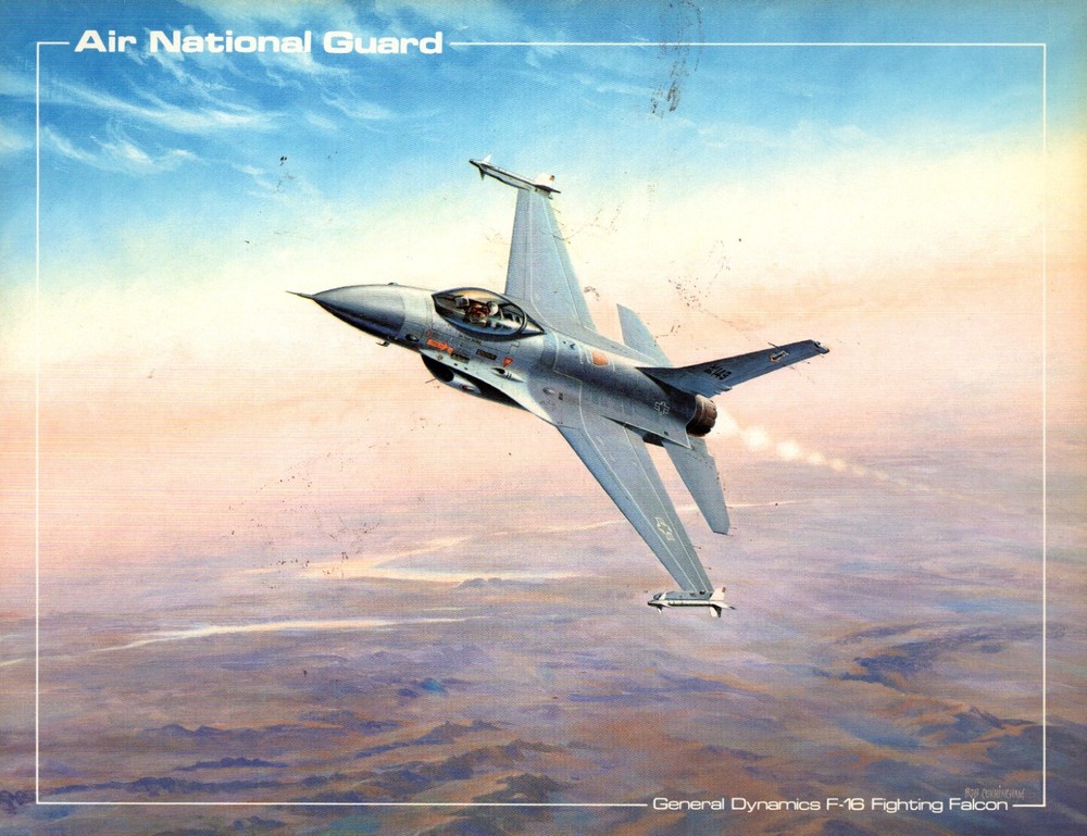 VTG General Dynamics F-16 Fighting Falcon Military Brochure National Guard