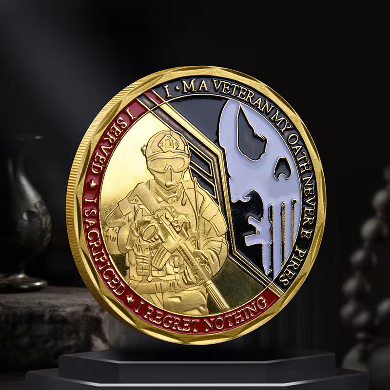 Military Veteran Oath Challenge Coin Collectable Commemorative Military 1-pc