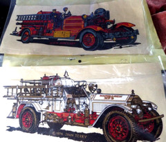 Vintage 1974 Fire Engine Truck by Decorative Decals 12.5″ x 6″ by John Terry